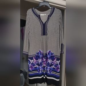 New York & Company Vivid Purple Floral Dress
